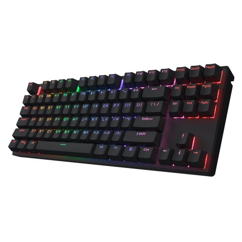 Купить Клавиатура HATOR Icefall Mecha TKL Rainbow Origin Red Linear Wireless (HTK287) Black - цена в Харькове, Киеве, Днепре, Одессе
в интернет-магазине Telemart фото
