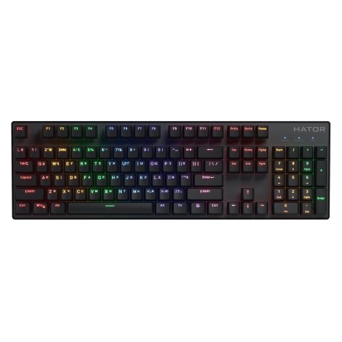 Купити Клавіатура HATOR Icefall Mecha Rainbow Origin Red Linear Wireless (HTK204) Black - ціна в Києві, Львові, Вінниці, Хмельницькому, Франківську, Україні | інтернет-магазин TELEMART.UA фото