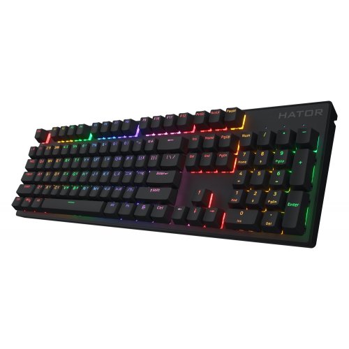 Купити Клавіатура HATOR Icefall Mecha Rainbow Origin Red Linear Wireless (HTK204) Black - ціна в Києві, Львові, Вінниці, Хмельницькому, Франківську, Україні | інтернет-магазин TELEMART.UA фото
