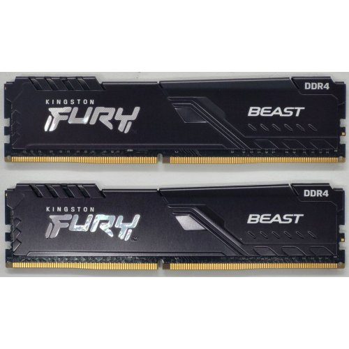 Озп Kingston DDR4 32GB (2x16GB) 3600Mhz FURY Beast Black (KF436C18BBK2/32) (Відновлено продавцем, 803855) купити з перевіркою сумісності: огляд, характеристики, ціна у Києві, Львові, Вінниці, Хмельницькому, Івано-Франківську, Україні | інтернет-магазин TELEMART.UA фото