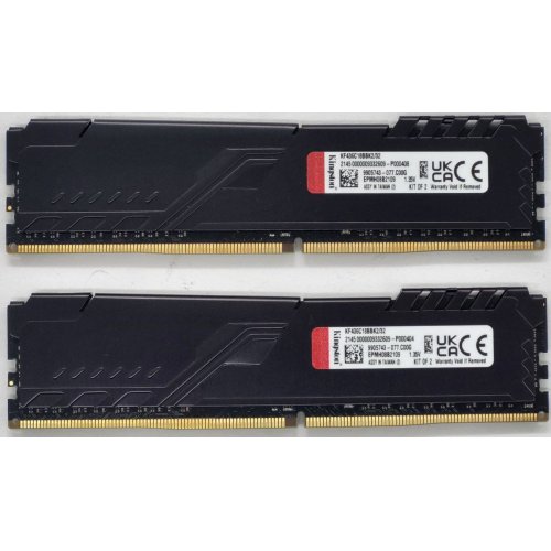 Озп Kingston DDR4 32GB (2x16GB) 3600Mhz FURY Beast Black (KF436C18BBK2/32) (Відновлено продавцем, 803855) купити з перевіркою сумісності: огляд, характеристики, ціна у Києві, Львові, Вінниці, Хмельницькому, Івано-Франківську, Україні | інтернет-магазин TELEMART.UA фото