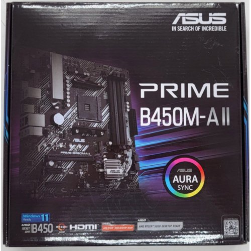 Купить Материнская плата Asus Prime B450M-A II (sAM4, AMD B450) (Восстановлено продавцом, 803889) с проверкой совместимости: обзор, характеристики, цена в Киеве, Днепре, Одессе, Харькове, Украине | интернет-магазин TELEMART.UA фото
