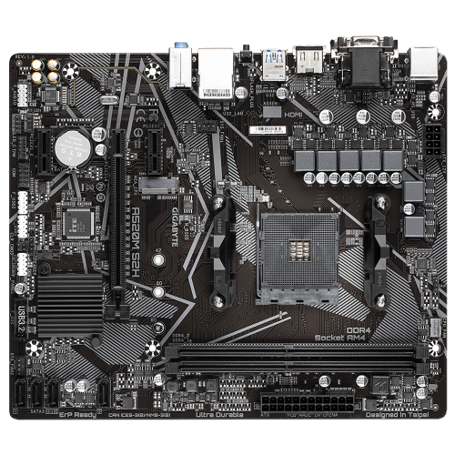 Уцінка материнська плата Gigabyte A520M S2H (sAM4, AMD A520) (Сліди використання, 803938) купити в Україні: Київ, Львів, Хмельницький, Тернопіль | Перевірка сумісності, низька ціна, відгуки, характеристики від TELEMART фото