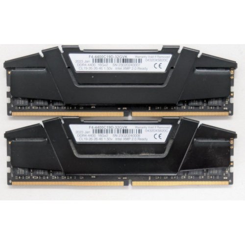 Купить Озу G.Skill DDR4 32GB (2x16GB) 4400Mhz Ripjaws V (F4-4400C19D-32GVK) (Восстановлено продавцом, 803959) с проверкой совместимости: обзор, характеристики, цена в Киеве, Днепре, Одессе, Харькове, Украине | интернет-магазин TELEMART.UA фото