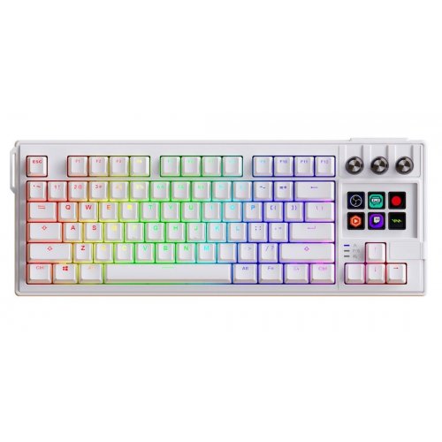 Купити Клавіатура MiraBox LCD AI K1 Pro Mechanical Red Linear Switches White - ціна в Києві, Львові, Вінниці, Хмельницькому, Франківську, Україні | інтернет-магазин TELEMART.UA фото