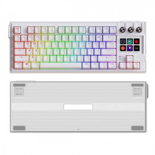 Купити Клавіатура MiraBox LCD AI K1 Pro Mechanical Red Linear Switches White - ціна в Києві, Львові, Вінниці, Хмельницькому, Франківську, Україні | інтернет-магазин TELEMART.UA фото