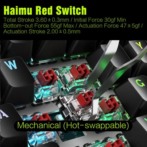 Купити Клавіатура MiraBox LCD AI K1 Pro Mechanical Red Linear Switches White - ціна в Києві, Львові, Вінниці, Хмельницькому, Франківську, Україні | інтернет-магазин TELEMART.UA фото