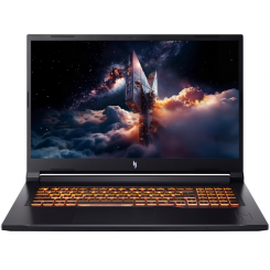 Ноутбук Acer Nitro V 17 AI ANV17-41 (NH.QYVEU.006) Obsidian Black / 17.3″ (1920x1080, IPS) / AMD Ryzen 7 260 (3.8-5.1 ГГц), 8 ядер / NVIDIA GeForce RTX 5060 / 32 ГБ (DDR5) / 1024 ГБ (SSD) / Без ОС