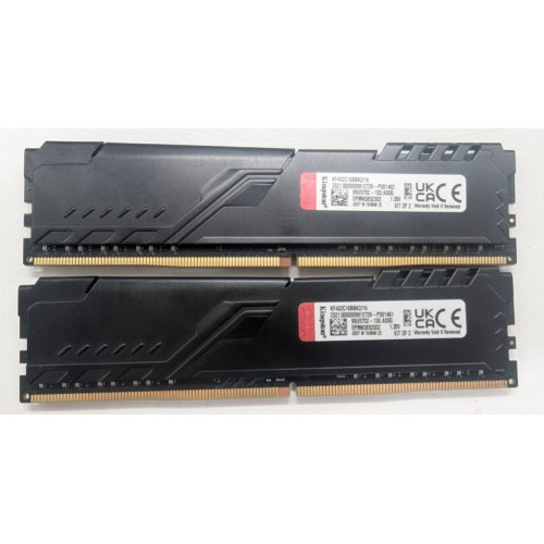 Озп Kingston DDR4 16GB (2x8GB) 3200Mhz FURY Beast Black (KF432C16BBK2/16) (Відновлено продавцем, 804244) купити в Україні: Київ, Львів, Хмельницький, Тернопіль | Перевірка сумісності, низька ціна, відгуки, характеристики від TELEMART фото
