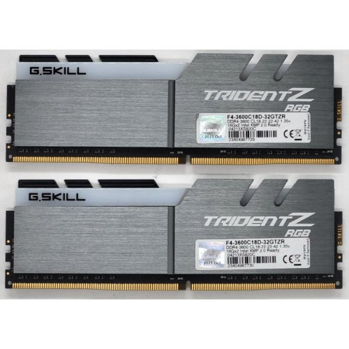 Озп G.Skill DDR4 32GB (2x16GB) 3200Mhz Trident Z RGB (F4-3200C16D-32GTZR) (Відновлено продавцем, 804259) купити з перевіркою сумісності: огляд, характеристики, ціна у Києві, Львові, Вінниці, Хмельницькому, Івано-Франківську, Україні | інтернет-магазин TELEMART.UA фото