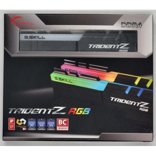 Озп G.Skill DDR4 32GB (2x16GB) 3200Mhz Trident Z RGB (F4-3200C16D-32GTZR) (Відновлено продавцем, 804259) купити з перевіркою сумісності: огляд, характеристики, ціна у Києві, Львові, Вінниці, Хмельницькому, Івано-Франківську, Україні | інтернет-магазин TELEMART.UA фото