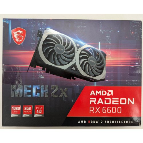 Купить Видеокарта MSI Radeon RX 6600 MECH 2X 8192MB (RX 6600 MECH 2X 8G) (Восстановлено продавцом, 804384) с проверкой совместимости: обзор, характеристики, цена в Киеве, Днепре, Одессе, Харькове, Украине | интернет-магазин TELEMART.UA фото