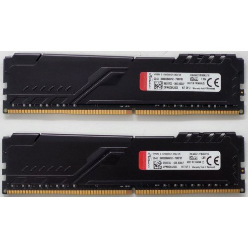 Озп HyperX DDR4 16GB (2x8GB) 3600Mhz Fury Black (HX436C17FB3K2/16) (Відновлено продавцем, 804479) купити в Україні: Київ, Львів, Хмельницький, Тернопіль | Перевірка сумісності, низька ціна, відгуки, характеристики від TELEMART фото