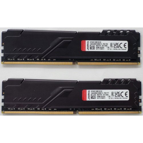 Озп Kingston DDR4 32GB (2x16GB) 3200Mhz FURY Beast Black (KF432C16BB1K2/32) (Відновлено продавцем, 804482) купити в Україні: Київ, Львів, Хмельницький, Тернопіль | Перевірка сумісності, низька ціна, відгуки, характеристики від TELEMART фото