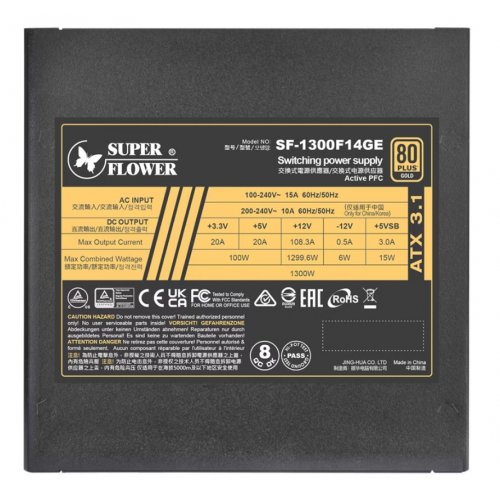 Блок живлення Super Flower Leadex III 1300W ATX 3.1 (SF-1300F14GE) Black купити в Україні: Київ, Львів, Хмельницький, Тернопіль | Перевірка сумісності, низька ціна, відгуки, характеристики від TELEMART фото