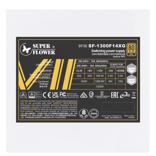 Фото Блок живлення Super Flower Leadex VII XG 1300W ATX 3.1 (SF-1300F14XG WHITE) White