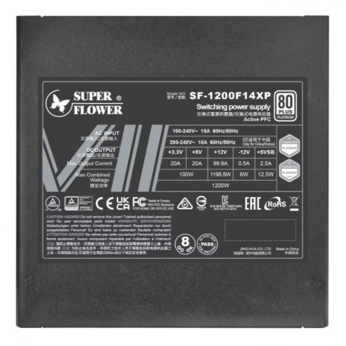 Блок питания Super Flower Leadex VII XP Pro 1200W ATX 3.1 (SF-1200F14XP) Black купить в Украине: Киев, Днепр, Харьков, Одесса  | Проверка совместимости, низкая цена, отзывы, характеристики от TELEMART фото