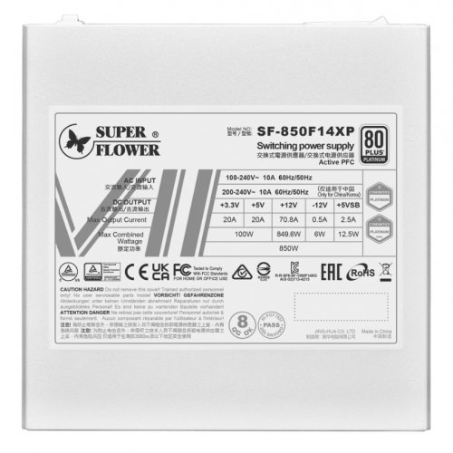 Блок питания Super Flower Leadex VII XP Pro 1200W ATX 3.1 (SF-1200F14XP WHITE) White купить в Украине: Киев, Днепр, Харьков, Одесса  | Проверка совместимости, низкая цена, отзывы, характеристики от TELEMART фото