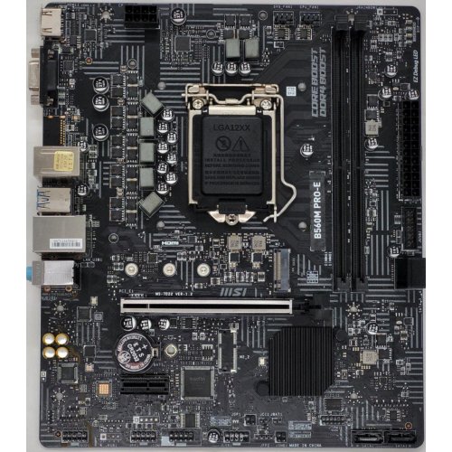 Материнская плата MSI B560M PRO-E (s1200, Intel B560) (Восстановлено продавцом, 804706) купить в Украине: Киев, Днепр, Харьков, Одесса  | Проверка совместимости, низкая цена, отзывы, характеристики от TELEMART фото