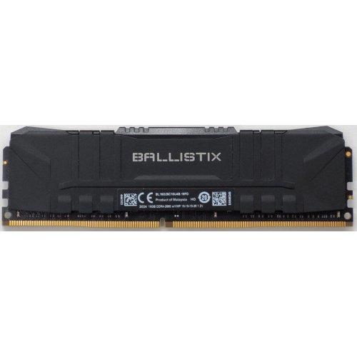 Озу Crucial DDR4 16GB 2666Mhz Ballistix Black (BL16G26C16U4B) (Восстановлено продавцом, 804850) купить в Украине: Киев, Днепр, Харьков, Одесса  | Проверка совместимости, низкая цена, отзывы, характеристики от TELEMART фото