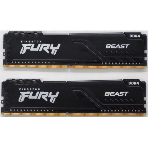 Озу Kingston DDR4 16GB (2x8GB) 3200Mhz FURY Beast Black (KF432C16BBK2/16) (Восстановлено продавцом, 804871) купить в Украине: Киев, Днепр, Харьков, Одесса  | Проверка совместимости, низкая цена, отзывы, характеристики от TELEMART фото
