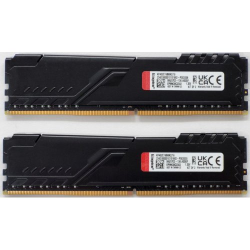 Озу Kingston DDR4 16GB (2x8GB) 3200Mhz FURY Beast Black (KF432C16BBK2/16) (Восстановлено продавцом, 804871) купить в Украине: Киев, Днепр, Харьков, Одесса  | Проверка совместимости, низкая цена, отзывы, характеристики от TELEMART фото