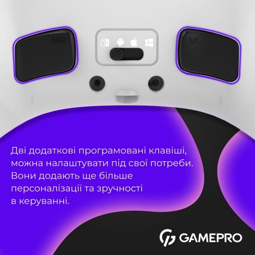 Уцінка ігровий маніпулятор GamePro GPX13 RGB Wireless White (Розкрита упаковка, 805012) купити в Україні: Київ, Львів, Хмельницький, Тернопіль | Низька ціна, відгуки, характеристики від TELEMART фото
