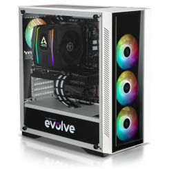 Компьютер EVOLVE GamePart Platinum 3H+ (EVGP-P3Hi1170KFN307Ti-32S500H1TWh) White (Восстановлено продавцом, 805034) / Intel Core i7-11700KF (3.6–5.0 ГГц), 8 ядер / RTX 3070 Ti / 32 ГБ (DDR4) / 500 ГБ (SSD) / 1000 ГБ (HDD)