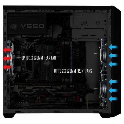 Корпус Cooler Master MasterBox Lite 3 без БП (MCW-L3S2-KN5N) Black (Восстановлено продавцом, 805049) купить в Украине: Киев, Днепр, Харьков, Одесса  | Проверка совместимости, низкая цена, отзывы, характеристики от TELEMART фото