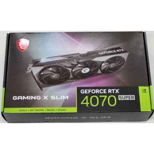 Видеокарта MSI GeForce RTX 4070 SUPER GAMING X SLIM 12228MB (RTX 4070 SUPER 12G GAMING X SLIM) (Восстановлено продавцом, 805157) купить в Украине: Киев, Днепр, Харьков, Одесса  | Проверка совместимости, низкая цена, отзывы, характеристики от TELEMART фото