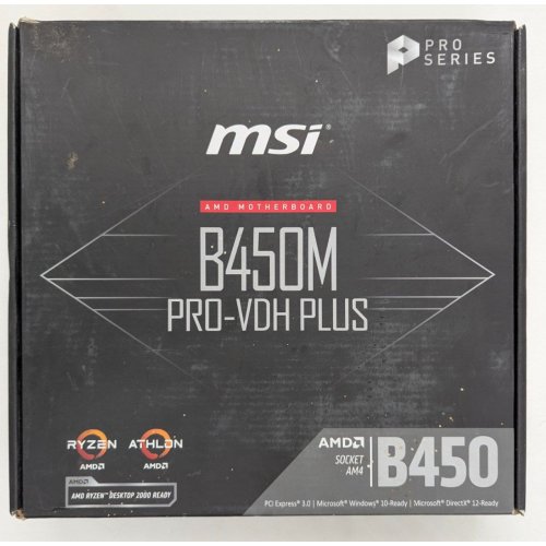 Материнська плата MSI B450M PRO-VDH PLUS (sAM4, AMD B450) (Відновлено продавцем, 805307) купити в Україні: Київ, Львів, Хмельницький, Тернопіль | Перевірка сумісності, низька ціна, відгуки, характеристики від TELEMART фото