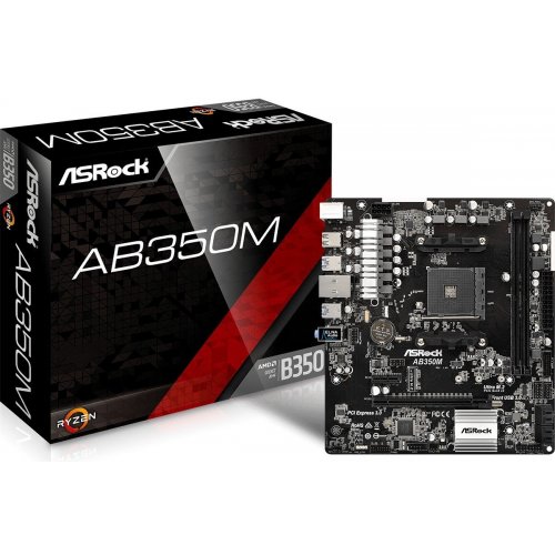 Материнська плата AsRock AB350M (sAM4, AMD B350) (Відновлено продавцем, 805328) купити в Україні: Київ, Львів, Хмельницький, Тернопіль | Перевірка сумісності, низька ціна, відгуки, характеристики від TELEMART фото