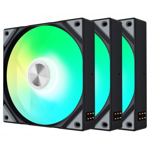 Набір кулерів для корпусу TRYX Rota SL 120 ARGB Triple Pack (F-R120A-AM3M-G0K) Black купити в Україні: Київ, Львів, Хмельницький, Тернопіль | Перевірка сумісності, низька ціна, відгуки, характеристики від TELEMART фото