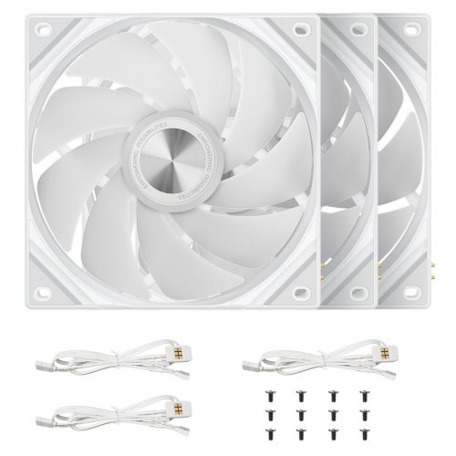 Набір кулерів для корпусу TRYX Rota SL 120 ARGB Triple Pack (F-R120A-AM3M-G0W) White купити в Україні: Київ, Львів, Хмельницький, Тернопіль | Перевірка сумісності, низька ціна, відгуки, характеристики від TELEMART фото