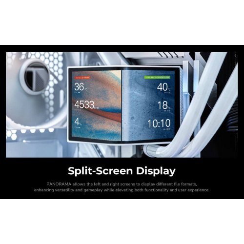 Готова СВО TRYX Panorama 360 ARGB (L-P360A-AS3M-G1W) White купити в Україні: Київ, Львів, Хмельницький, Тернопіль | Перевірка сумісності, низька ціна, відгуки, характеристики від TELEMART фото
