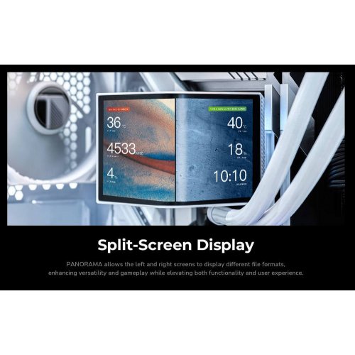 Готова СВО TRYX Panorama 360 ARGB (L-P360A-AS3M-G1W) White купити в Україні: Київ, Львів, Хмельницький, Тернопіль | Перевірка сумісності, низька ціна, відгуки, характеристики від TELEMART фото