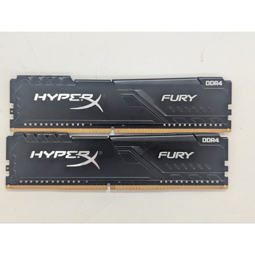 Озу HyperX DDR4 16GB (2x8GB) 2400Mhz FURY Black (HX424C15FB3K2/16) (Восстановлено продавцом, 805604) купить в Украине: Киев, Днепр, Харьков, Одесса  | Проверка совместимости, низкая цена, отзывы, характеристики от TELEMART фото