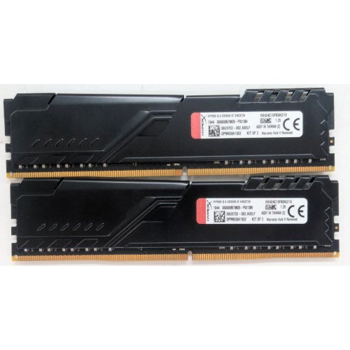 Озу HyperX DDR4 16GB (2x8GB) 2400Mhz FURY Black (HX424C15FB3K2/16) (Восстановлено продавцом, 805605) купить в Украине: Киев, Днепр, Харьков, Одесса  | Проверка совместимости, низкая цена, отзывы, характеристики от TELEMART фото