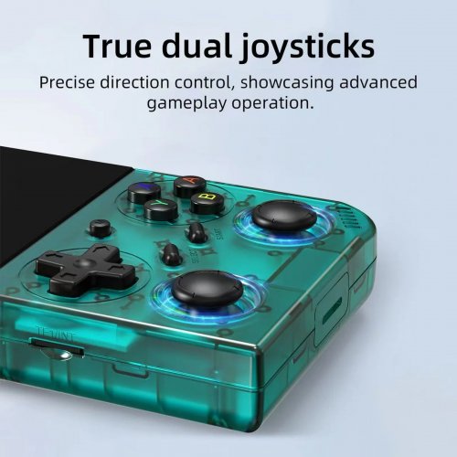 Портативна ретро-ігрова консоль Anbernic RG 35XXPRO 64GB Transparent Teal купити в Україні: Київ, Львів, Хмельницький, Тернопіль | Низька ціна, відгуки, характеристики від TELEMART фото