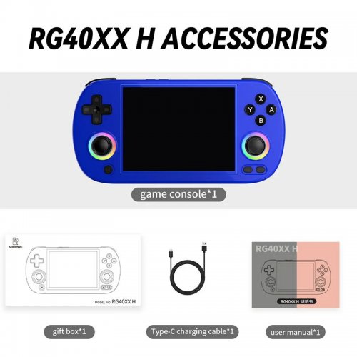 Портативна ретро-ігрова консоль Anbernic RG 40XXH 64GB Blue купити в Україні: Київ, Львів, Хмельницький, Тернопіль | Низька ціна, відгуки, характеристики від TELEMART фото
