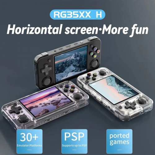 Портативна ретро-ігрова консоль Anbernic RG 35XXH 64GB Transparent Purple купити в Україні: Київ, Львів, Хмельницький, Тернопіль | Низька ціна, відгуки, характеристики від TELEMART фото