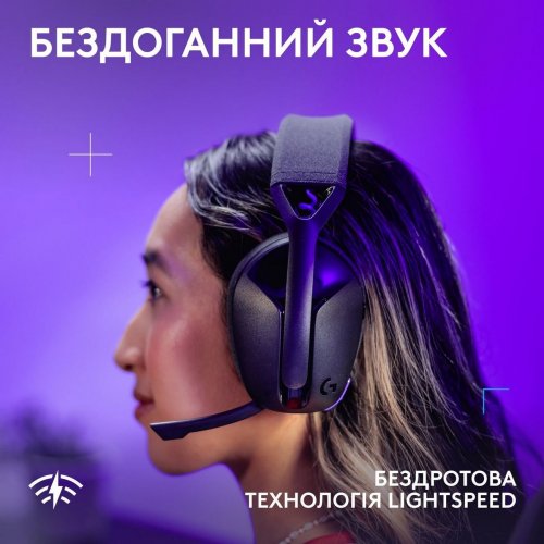 Навушники Logitech G321 Lightspeed Wireless (981-001563) Black купити в Україні: Київ, Львів, Хмельницький, Тернопіль, Івано-Франківськ | Низька ціна, відгуки, характеристики від TELEMART фото