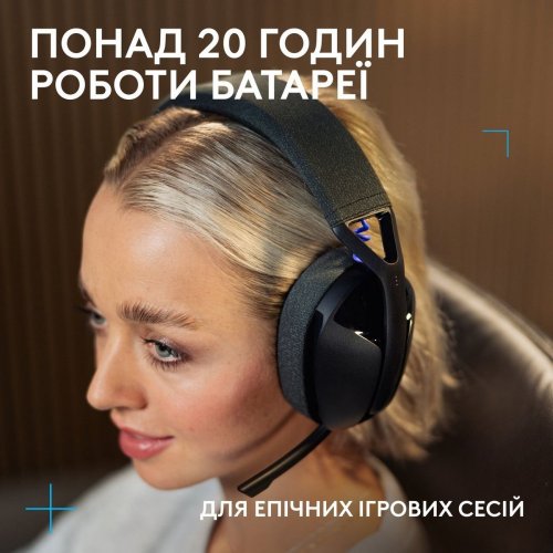 Навушники Logitech G321 Lightspeed Wireless (981-001563) Black купити в Україні: Київ, Львів, Хмельницький, Тернопіль, Івано-Франківськ | Низька ціна, відгуки, характеристики від TELEMART фото