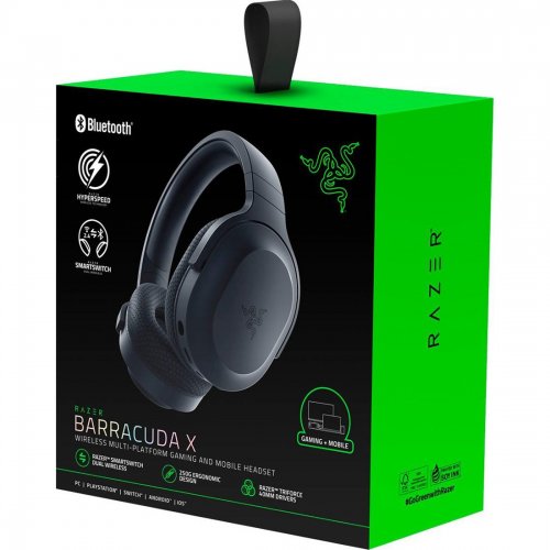 Уценка наушники Razer Barracuda X 2022 (RZ04-04430100-R3M1) Black (Вскрытая упаковка, 805631) купить в Украине: Киев, Днепр, Харьков, Одесса  | Низкая цена, отзывы, характеристики от TELEMART фото