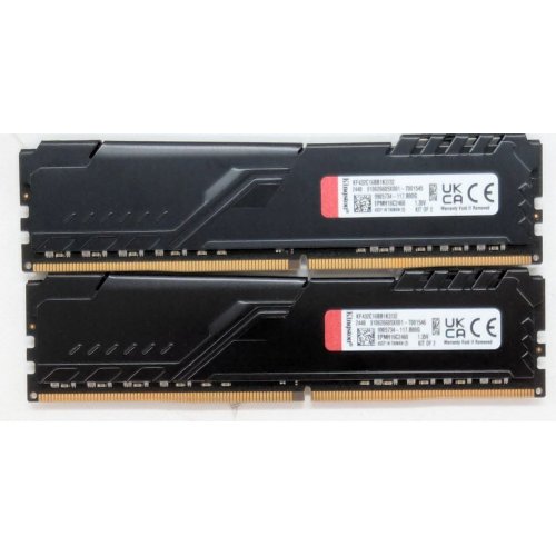 Озп Kingston DDR4 32GB (2x16GB) 3200Mhz FURY Beast Black (KF432C16BB1K2/32) (Відновлено продавцем, 805654) купити в Україні: Київ, Львів, Хмельницький, Тернопіль | Перевірка сумісності, низька ціна, відгуки, характеристики від TELEMART фото