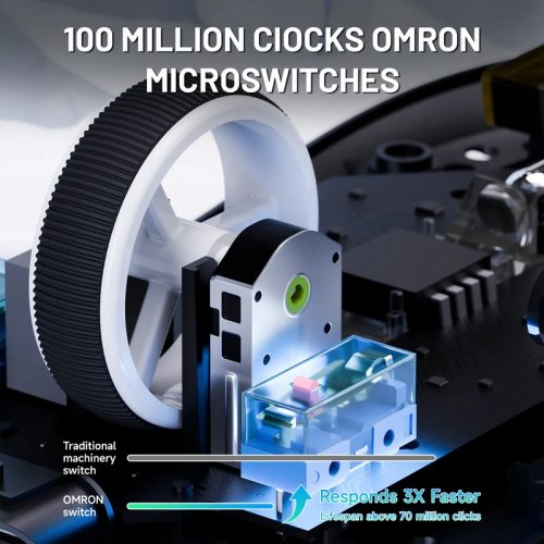 Мышка Attack Shark X8 Ultra Wireless (AS-6972792471846-B) Black купить в Украине: Киев, Днепр, Харьков, Одесса  | Низкая цена, отзывы, характеристики от TELEMART фото