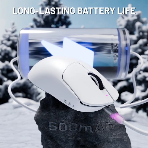 Мышка Attack Shark X8 Ultra Wireless (AS-6972792471839-W) White купить в Украине: Киев, Днепр, Харьков, Одесса  | Низкая цена, отзывы, характеристики от TELEMART фото