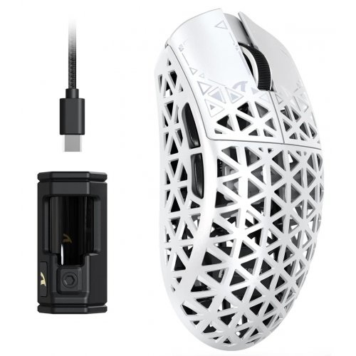 Мышка Attack Shark R5 Ultra Wireless (AS-6972792470924-W) White купить в Украине: Киев, Днепр, Харьков, Одесса  | Низкая цена, отзывы, характеристики от TELEMART фото