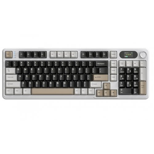 Клавиатура Attack Shark X98 Pro RGB Linear Blueberry Switch Wireless (AS-6972792470559-CW-UA) Cheese White купить в Украине: Киев, Днепр, Харьков, Одесса  | Низкая цена, отзывы, характеристики от TELEMART фото