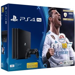 Sony PlayStation 4 Pro (PS4 Pro) 1Tb (FIFA 18/ PS+14Day) Black (Восстановлено продавцом, 805770)